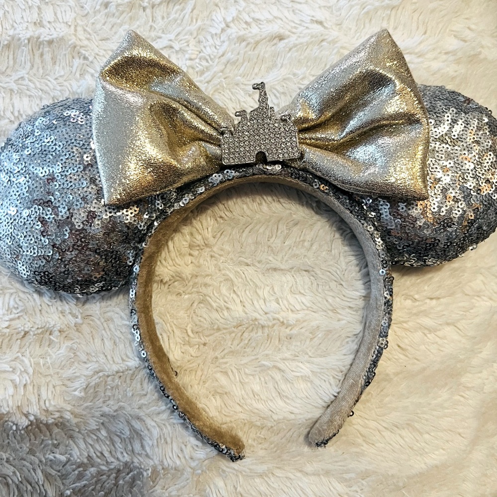 Silver and gold Disney ears